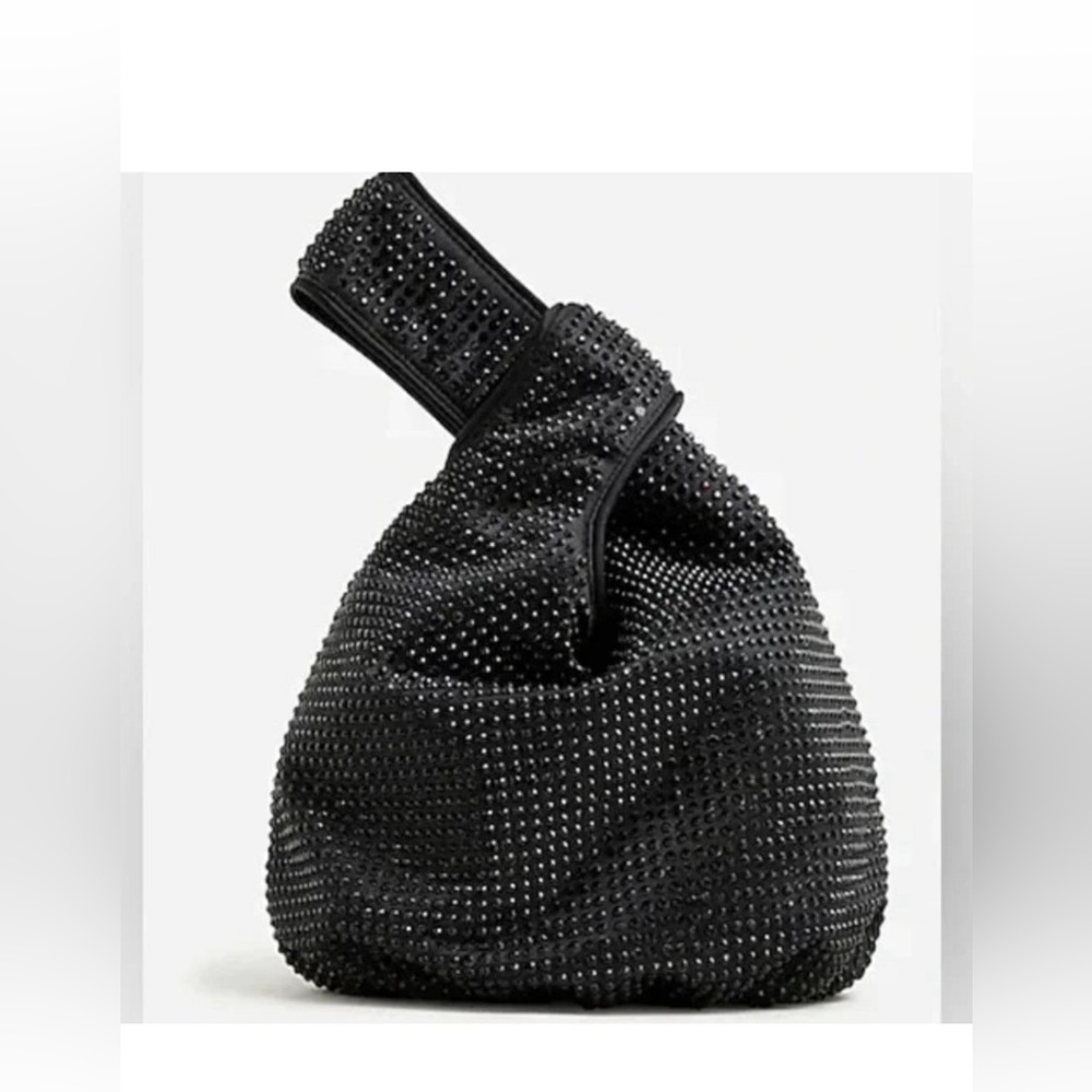 JCREW SANTORINI BLACK SEQUIN STUDDED BAG